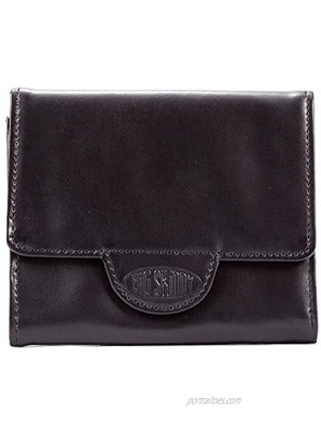 Big Skinny Women's Trixie Leather Tri-Fold Slim Wallet Holds Up to 30 Cards
