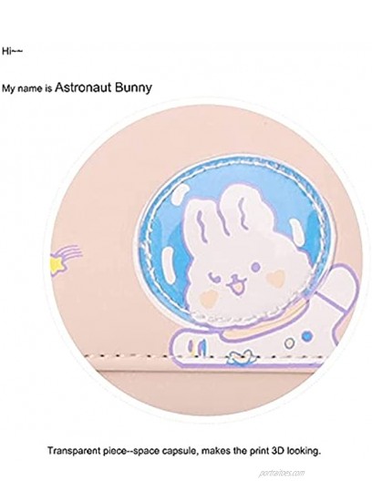 Girls Space Planet Bear Astronaut Galaxy Bunny Spaceman Tri-folded Wallet Small Wallet Cash Pocket Card Holder ID Window Purse for Women BLACK SPACEMAN