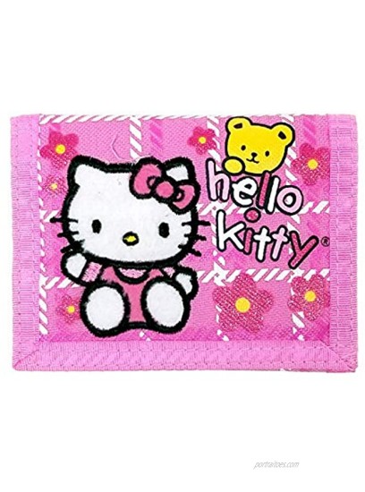Hello Kitty Trifold Wallet w Bear Pink New Gift Toys Licensed 81605