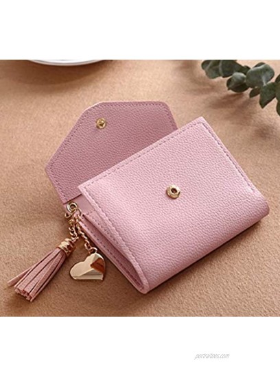 JewelryPal Small Synthetic Leather Wallet for Women Girls Credit Card Holder Purse