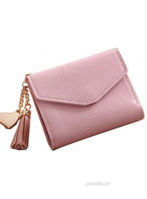 JewelryPal Small Synthetic Leather Wallet for Women Girls Credit Card Holder Purse