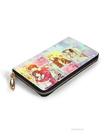 KMIUMIK Fruits Basket Anime Cartoon Leather Wallet Cosplay Credit Card Holder For Men,Women Great Gift