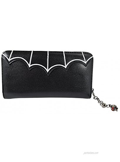 Lost Queen Witch Gotham Knight Bat Attack Bat Logo Zip Around Wallet