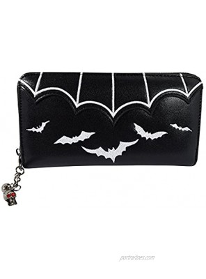 Lost Queen Witch Gotham Knight Bat Attack Bat Logo Zip Around Wallet