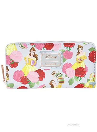 Loungefly Disney Beauty & The Beast Belle Roses Floral Zip Around Wallet