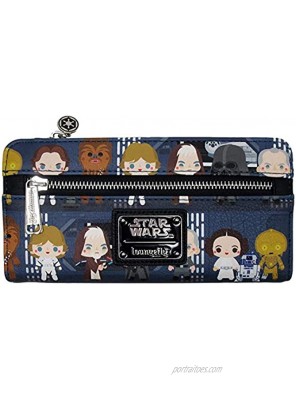 Loungefly Star Wars Death Star Chibi Characters Printed Faux Leather Wallet