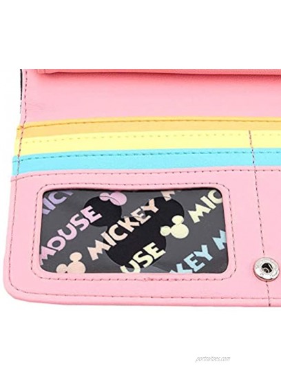 Loungefly x Disney Mickey Mouse Pastel Rainbow Flap Wallet