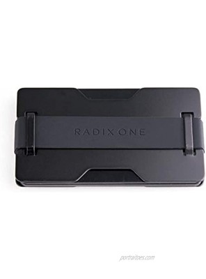 Radix One Black Steel RFID Blocking Minimalist Front Pocket Ultra Thin Strong Wallet Money Clip