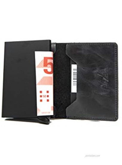 Secrid Men Slim Wallet Genuine Leather RFID Card Case Max 12 Cards