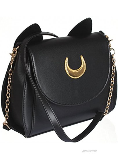 AKStore Women's Handbag Cat Purses Cosplay Sailor Moon Bag PU Leather Girls Handbag Shoulder Bags