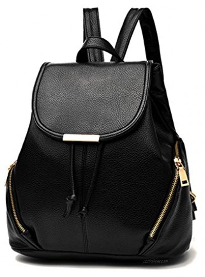 backpack purse women PU Leather Drawstring Casual Anti-theft Ladies Flap Backpacks Travel Rucksack