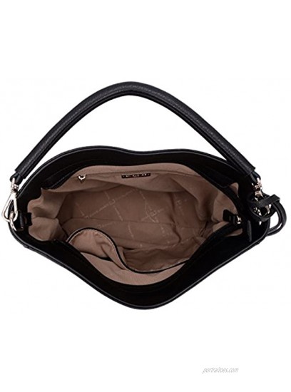 DAVIDJONES Women's Faux Leather Hobo Bags Tote Handbags Medium Size Crossbody Shoulder Bag Top-Handle Satchel