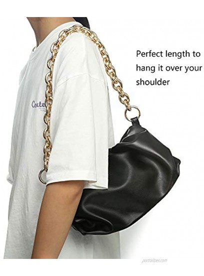 Fashionable Heavy Aluminum O Shape Metal Purse Chains Handle Shoulder Straps Replacement for Women's Handbags,Shoulder Bag Antique Gold