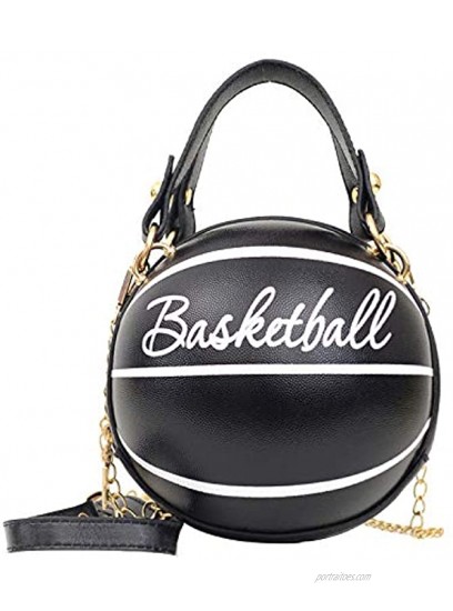 Freie Liebe Basketball Shaped Purse For Women Cross Body Handbag Girls Messenger Bag Tote Shoulder PU Leather Round Handbags