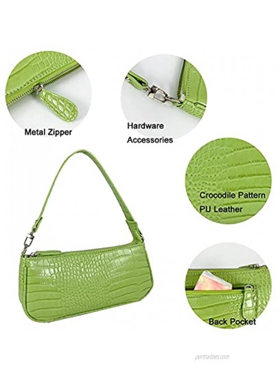 Hidora Small Shoulderbag Retro Classic Tote Handbag with Zipper Closure for Women