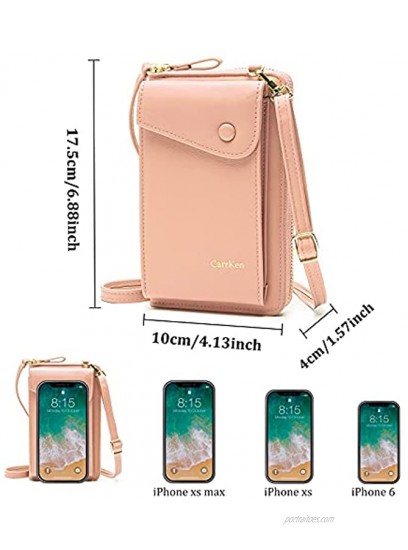 JOSEKO Ladies Crossbody Bags Stylish Women Leather Wallet Cute Small Coin Purse Mini Shoulder Bag Travel Clutch Bag Phone Bag
