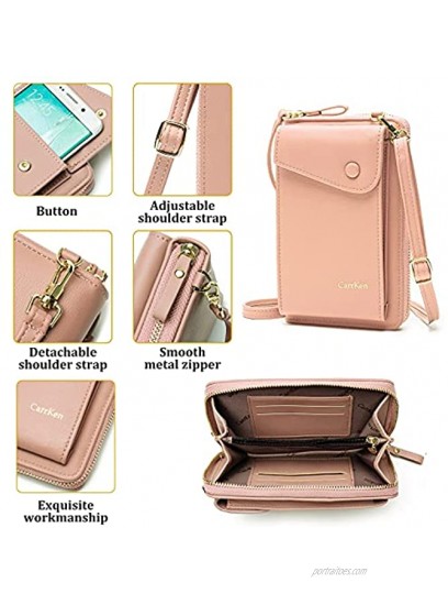 JOSEKO Ladies Crossbody Bags Stylish Women Leather Wallet Cute Small Coin Purse Mini Shoulder Bag Travel Clutch Bag Phone Bag
