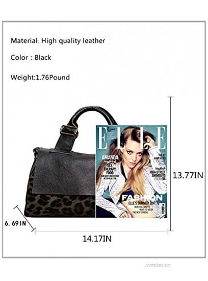 Leather Handbag Fashion Leopard Bag Shoulder Messenger Bag,Large Capacity Bag for Ladies