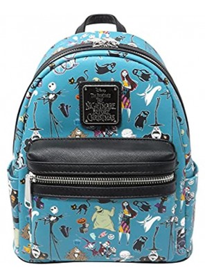 Loungefly Disney The Nightmare Before Christmas Allover Print Womens Double Strap Shoulder Bag Purse
