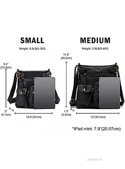 Scarleton Multi Pocket Crossbody Bag for Women Shoulder Bag Ultra Soft Washed Vegan Leather Shoulder Purse H1833