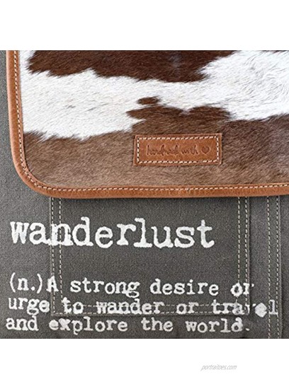 Sixtease Wanderlust Upcycled Canvas & Genuine Leather Shoulder Bag SB-2157