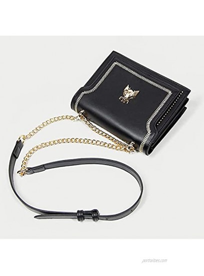 Small Crossbody Bag for Women Clutch Handbag Shoulder Bag with Metal Chain Strap