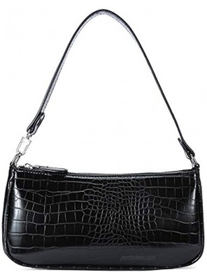 Small Shoulder Bags for Women Mini Handbags with Croc Pattern
