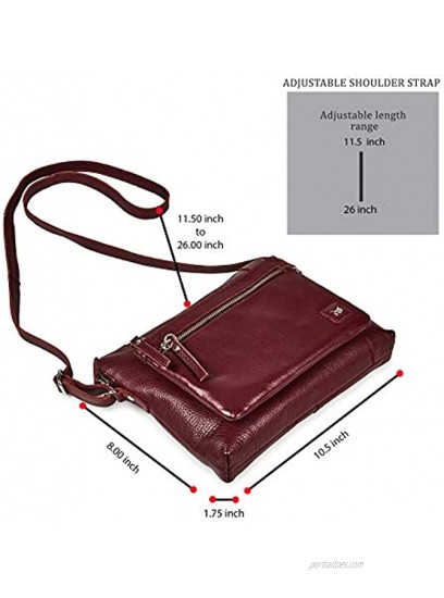 Small Soft Pebbled Real Leather Crossbody Handbags & Purses Triple Zip Premium Sling Crossover Shoulder Bag for Women