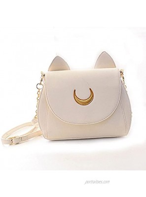 Yofit Cosplay Sailor Moon 20th Tsukino Usagi PU Leather Women Handbag Shoulder Bag One Size White