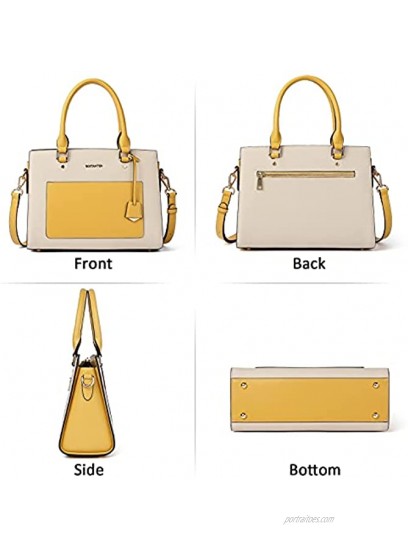 BOSTANTEN Handbags for Women Leather Fashion Tote Purses Designer Top Handle Satchel Crossbody Bags
