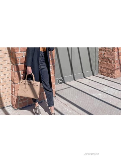 Dasein Women Satchel Purses Handbags Belted Top-handle Work Tote Shoulder Bags with Long Strap
