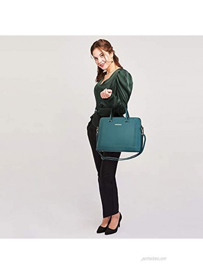Dasein Women Slim Large Handbag Purse Vegan Leather Work Bag Tote Shoulder Bag w Matching Clutch