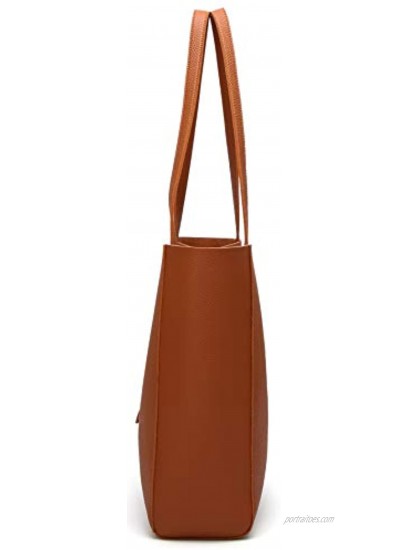 Dreubea Women's Large Tote Shoulder Handbag Soft Leather Satchel Bag Hobo Purse