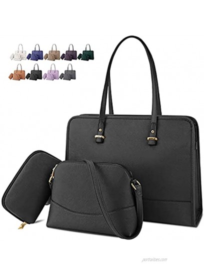 Handbags for Women Leather Purses Shoulder Bag 3 Pcs Large Fashion Tote Bag Set