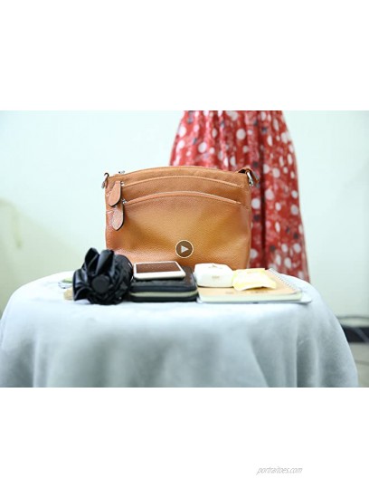Heshe Womens Genuine Leather Handbags Shoulder Bag Small Bags Designer Handbag Crossbody Satchel and Purses for Ladies