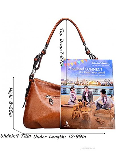 Heshe Women’s Genuine Leather Shoulder Handbags Tote Bag Top Handle Bag Ladies Designer Purses Satchel Cross-body Handbag