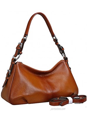 Heshe Women’s Genuine Leather Shoulder Handbags Tote Bag Top Handle Bag Ladies Designer Purses Satchel Cross-body Handbag