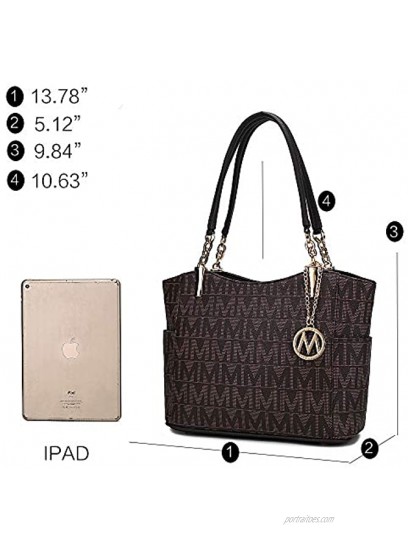 Mia K Collection Shoulder Handbag for Women: Vegan Leather Satchel-Tote Bag Top-Handle Purse Ladies Pocketbook