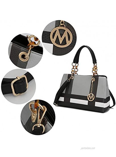 MKF Crossbody Satchel Tote Handbag for Women Shoulder Bag Strap – PU Leather Pocketbook – Top Handle Woman Purse