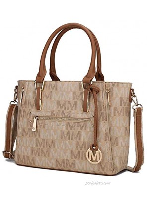 MKF Crossbody Shoulder Bag for Women – PU Leather Top Handle Pocketbook – Roomy Tote Satchel Handbag Purse M Charm
