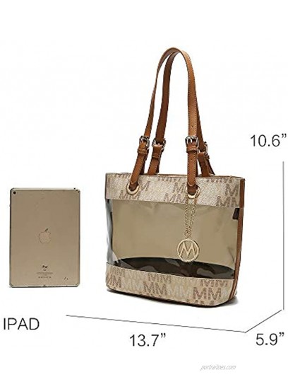 MKF Shoulder Bag for Women: PU Leather Top Handle Tote Handbag – Lady Fashion Satchel Pocketbook Signature Purse