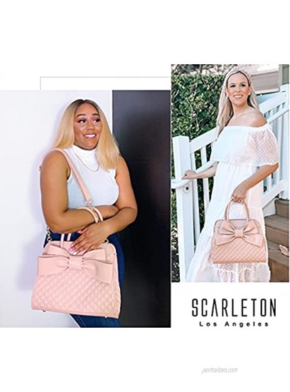 Scarleton Quilted Satchel Handbag for Women Shoulder Bag for Women Purses for women Tote bag for Women H1048
