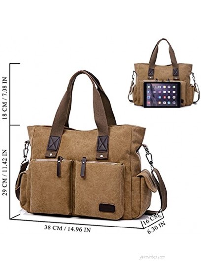ToLFE Women Top Handle Satchel Handbags Shoulder Bag Messenger Tote Bag Purse Crossbody Bag Travel Work Tote Bag