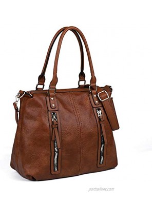 Top Handle Satchel Bags for Women Large Hobo Shoulder Bag Leather Tote Crossbody Purses and Handbags Multiple Pockets barrel