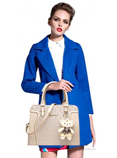 Women's Fashion Handbags Tote Bags Shoulder Bag Top Handle Satchel Purse Set 4pcs