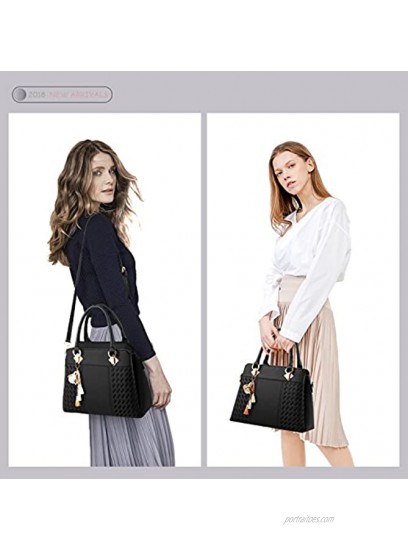 Womens Handbags and Purses Fashion Top Handle Satchel Tote PU Leather Shoulder Bags