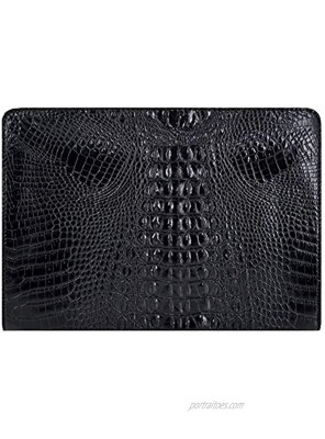 CLARA Crocodile Pattern Clutch Purse Oversized PU Leather Envelope Clutch Evening Handbag