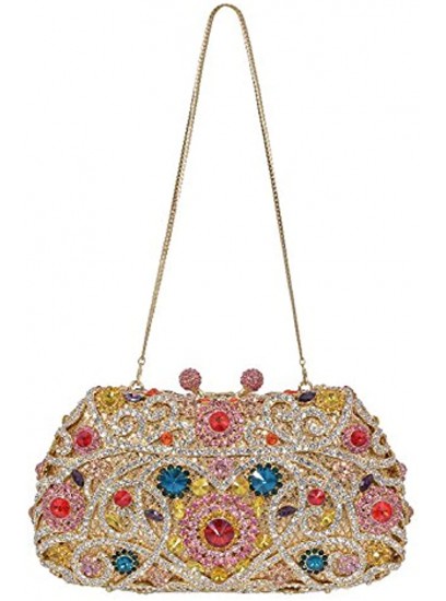 Crystal Clutch for Women Rhinestone Evening Bag multicolor