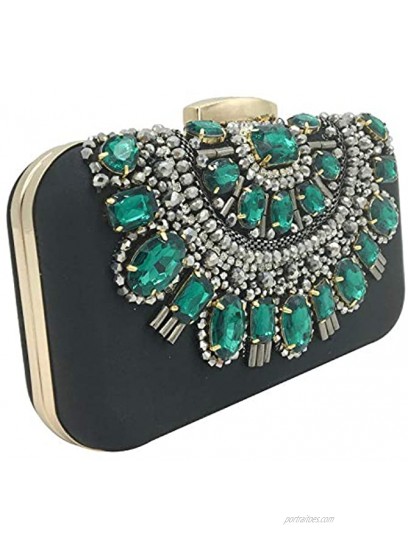 Elegant Beaded Clutch Purses for Women Evening Bag Wedding Rhinestone Handbag