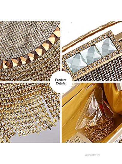 Fvidleoko Evening Bag Women Fashion Rhinestone Velvet Diamond Silver Gold Black Chain Clutch Bags